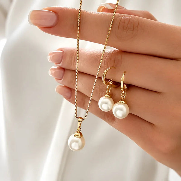 Perlen-Schmuckset Gold