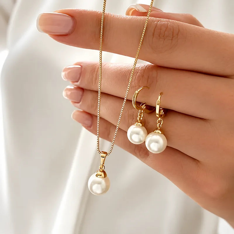 Perlen-Schmuckset Gold