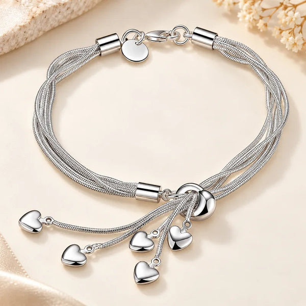 Herz-Quasten-Armband