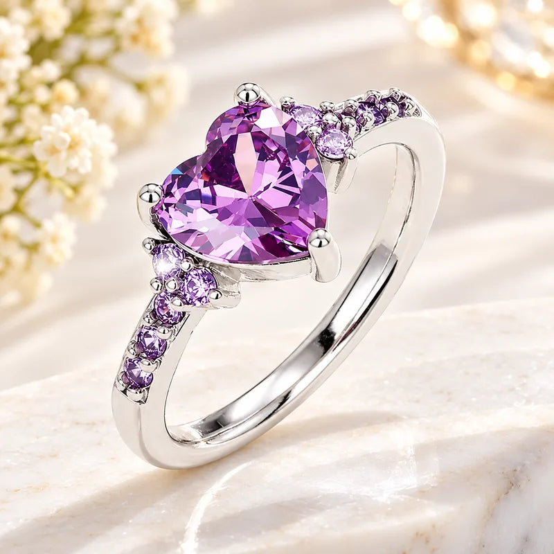 Amethyst Herz-Ring