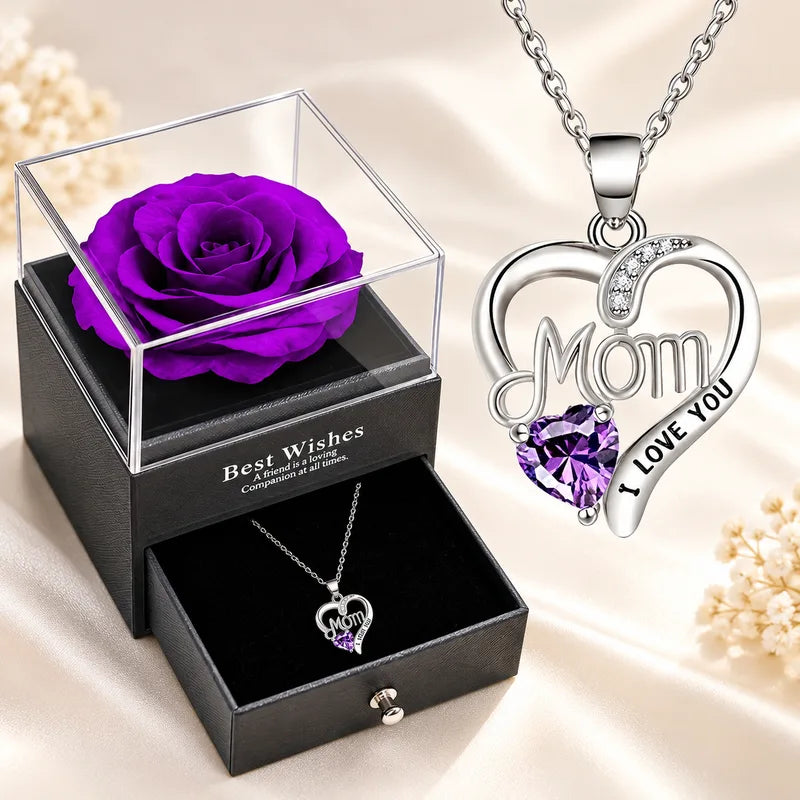 Ewige Rose mit Kette