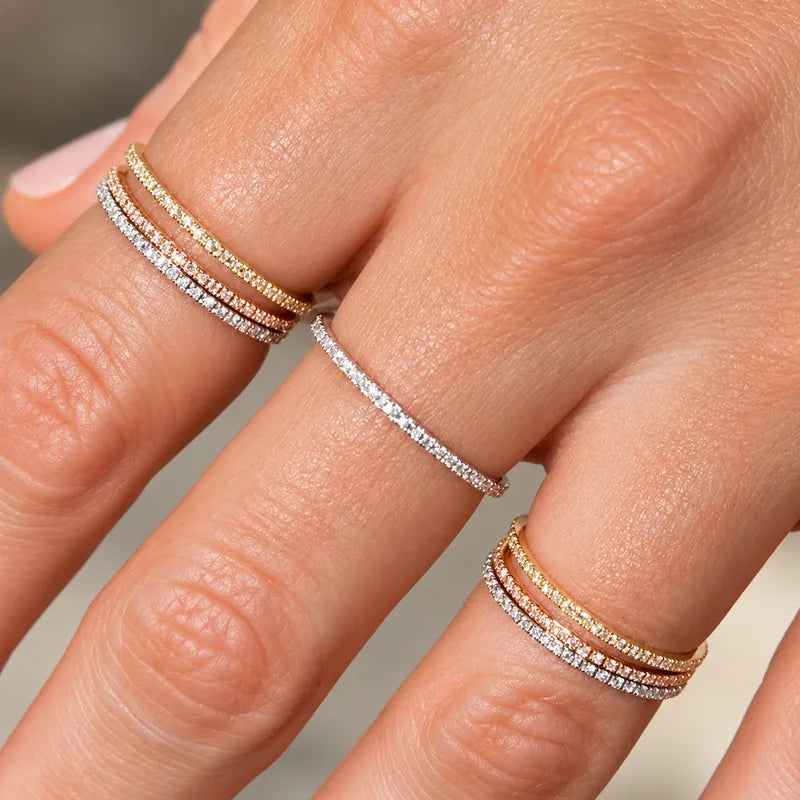 Pavé-Stapelring