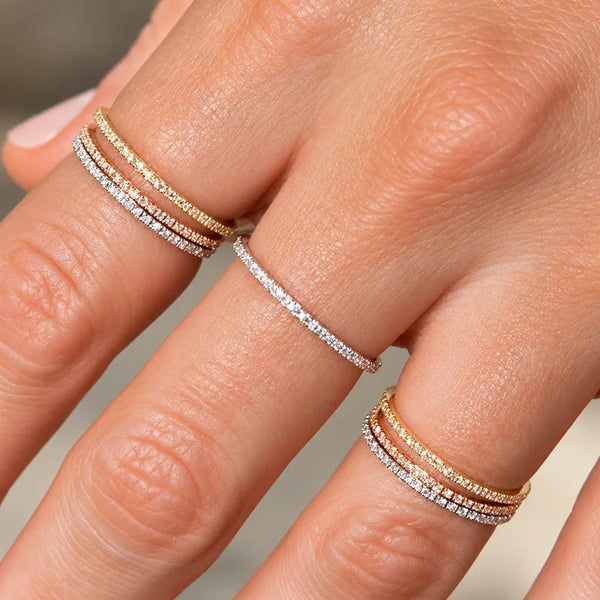 Pavé-Stapelring
